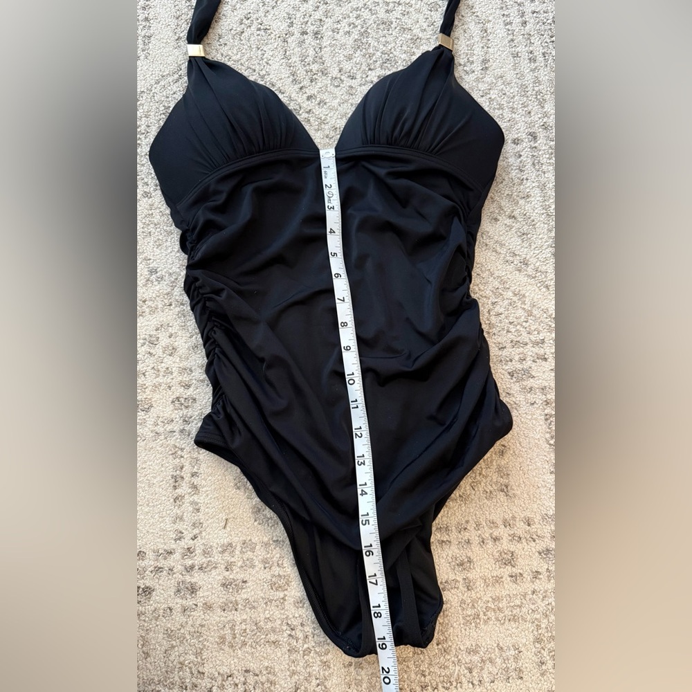 Victorias Secret One Piece Swimsuit Halter Black Sz M - Picture 3 of 8